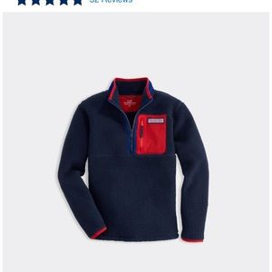 Vineyard Vines Boys' Sherpa 1/2-Zip size medium.  Very good condition